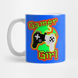 Orange and Green Gamer Girl Mug